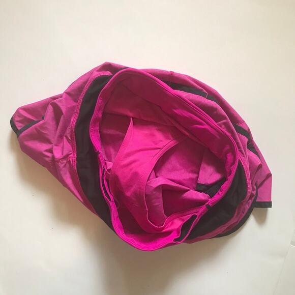 lululemon Womens Shorts Sz 4 Turbo Run Paris Pink Black Running Activewear‎ - Picture 2 of 9